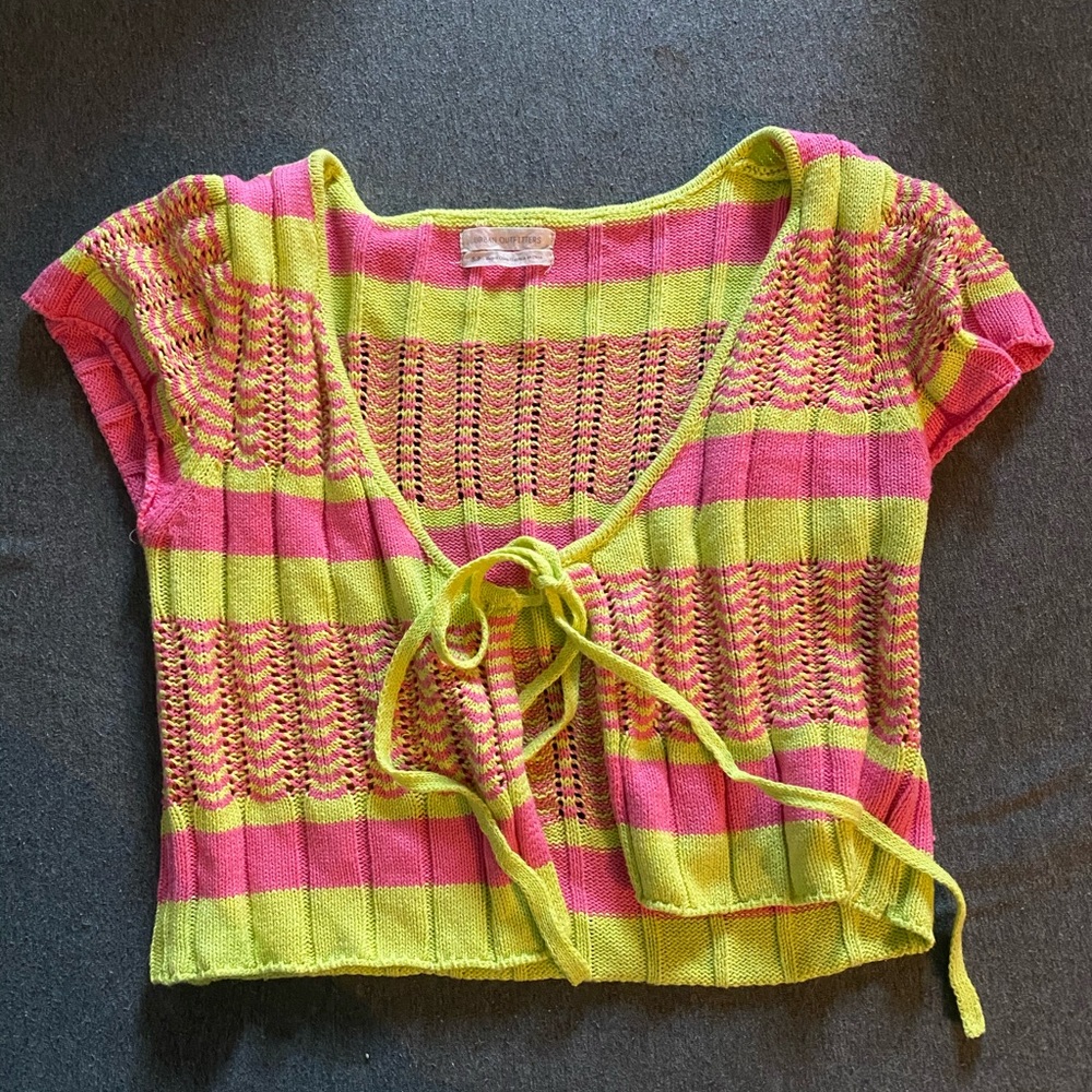 Urban Outfitters Cropped Tie Sweater